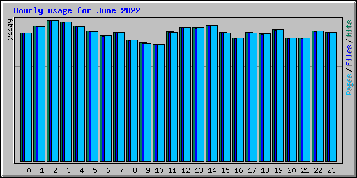 Hourly usage for June 2022