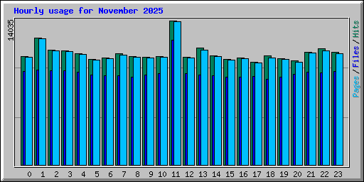 Hourly usage for November 2025