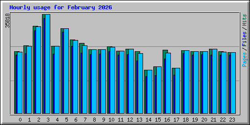 Hourly usage for February 2026